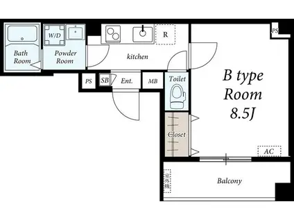 THALASSICYS(1K/4階)の間取り写真
