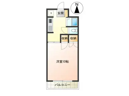 ジュネス・オクラバB(1K/1階)の間取り写真