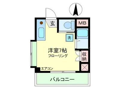 エクセレント(ワンルーム/4階)の間取り写真