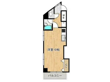 タツノビル(ワンルーム/5階)の間取り写真