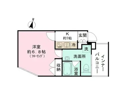 PARKSIDE SPEC DEN-EN CHOFU(1K/4階)の間取り写真