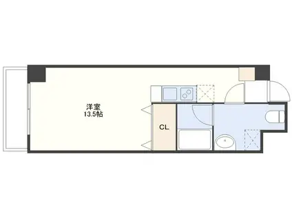 ソレイユ万屋通(ワンルーム/2階)の間取り写真