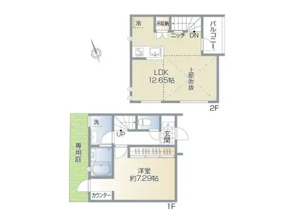 CS GARDEN 吉祥寺(1LDK/1階)の間取り写真