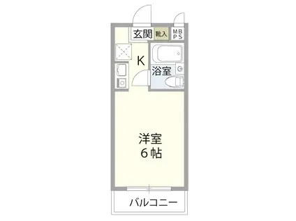 ソリッドリファイン二子玉川(ワンルーム/1階)の間取り写真