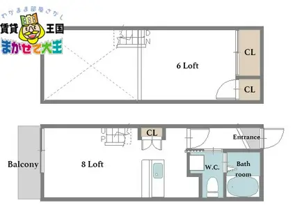 ジュンジョルダーン愛宕(ワンルーム/1階)の間取り写真