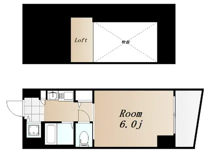 エステムコート新大阪IIIステーションプラザ(1K/2階)の間取り写真