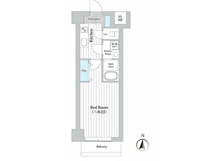 モアイ川崎西口(1K/7階)の間取り写真
