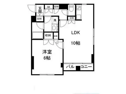 アーデルホーフ弥生町(1LDK/2階)の間取り写真