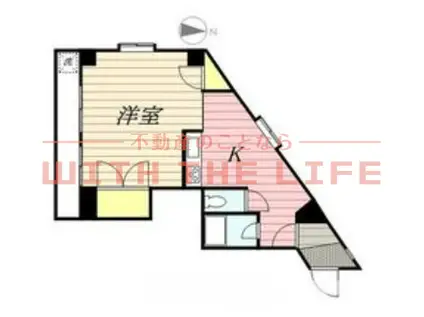 フラワーガーデン(1K/1階)の間取り写真