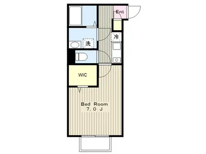 メルディア淵野辺II(1K/2階)の間取り写真