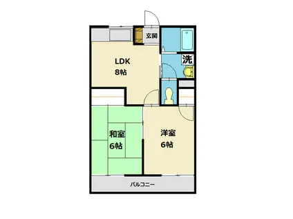 コトブキマンション(2DK/3階)の間取り写真