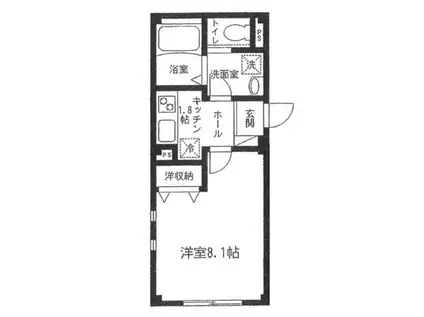 VIESEN SCHLOSS(1K/1階)の間取り写真