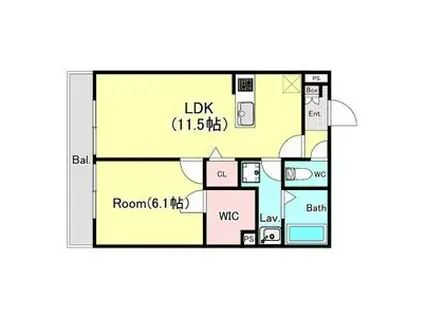 シエーナ松波I(1LDK/2階)の間取り写真