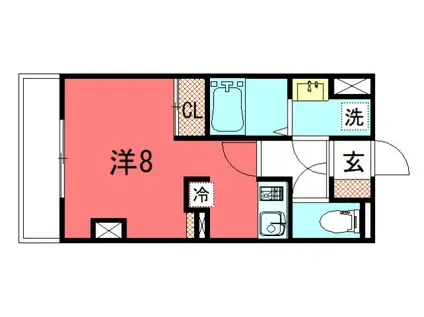 おーりとーりIV(1K/2階)の間取り写真