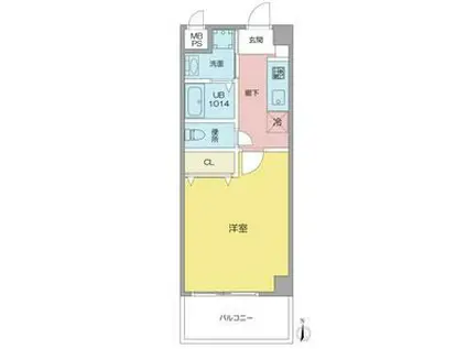 サウス VALLEY浅間(1K/2階)の間取り写真