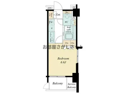 ブランシエスタ浦安学生・社会人にオススメ初期費用(1K/4階)の間取り写真