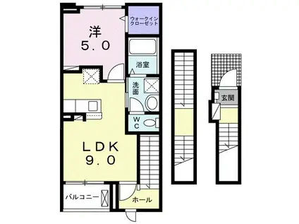 BOSCATO L I(1LDK/3階)の間取り写真