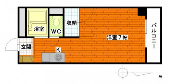 第2浦島ビル(ワンルーム/3階)の間取り写真