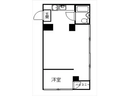 イズミビル(1LDK/2階)の間取り写真