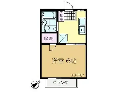 センチュリー平賀2番館(1DK/1階)の間取り写真