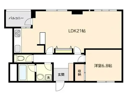 315白金台(1LDK/7階)の間取り写真