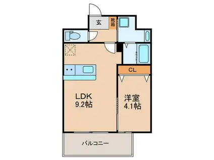 VELROG福岡東(1LDK/5階)の間取り写真
