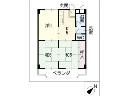 ソラールすぎうら(3K/5階)の間取り写真