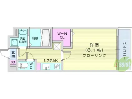 LUMIERA NAGAMACHI(1K/1階)の間取り写真