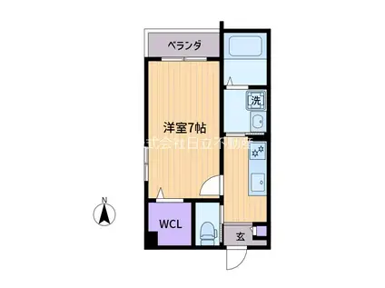 アステイオンヴィラ(1K/1階)の間取り写真