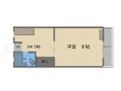 BLISS石垣(1DK/4階)の間取り写真