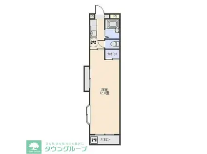 オーエム上小出(1K/4階)の間取り写真