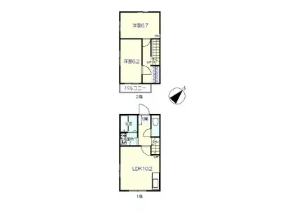 スリ・ティアラRS(2LDK/1階)の間取り写真