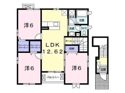 アークヒルズI(3LDK/2階)の間取り写真
