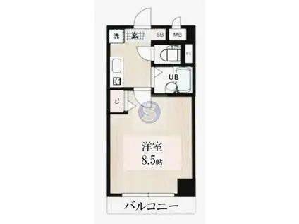 サムティ上堀川(1K/5階)の間取り写真