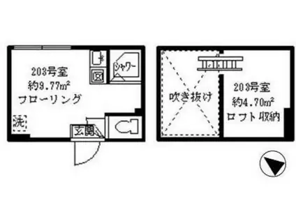 ソフィアポップ(ワンルーム/2階)の間取り写真