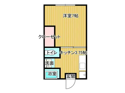 メゾンドふじ(1K/2階)の間取り写真