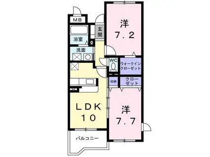エストレーノパレスA(2LDK/3階)の間取り写真