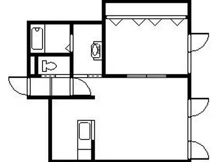 プラス33(1LDK/2階)の間取り写真