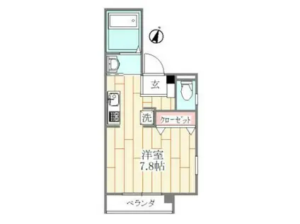 ラグロワール(1K/2階)の間取り写真