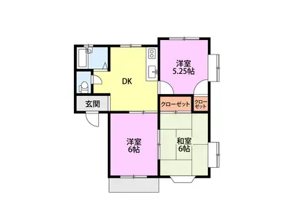 ハイツヴィレッジ(3DK/1階)の間取り写真