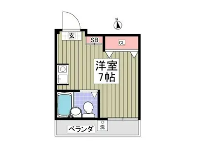 ウィンズベルII(ワンルーム/3階)の間取り写真