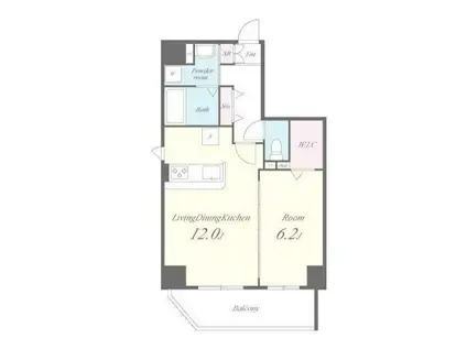 TSII ティーエスツー(1LDK/4階)の間取り写真