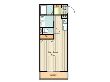アムールアドニス(ワンルーム/1階)の間取り写真