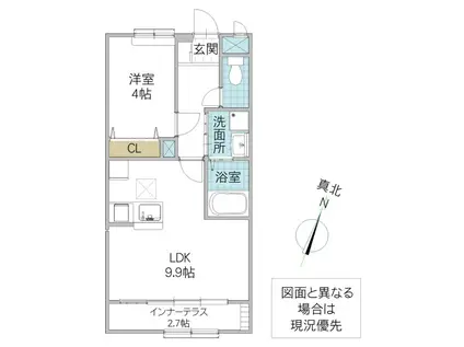 SOLARIS(1LDK/1階)の間取り写真