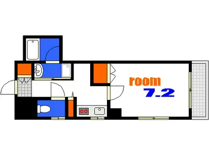 ジェイシティ八丁堀(1K/5階)の間取り写真