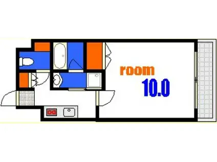  第38やたがいビル(1K/1階)の間取り写真