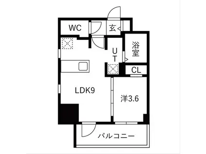 ザ・レジデンスパーク栄(1LDK/5階)の間取り写真