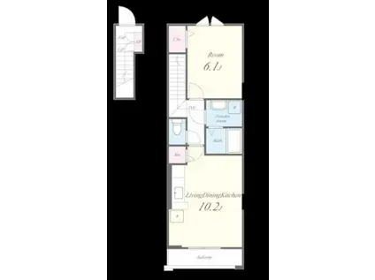 チェリーあい(1LDK/2階)の間取り写真