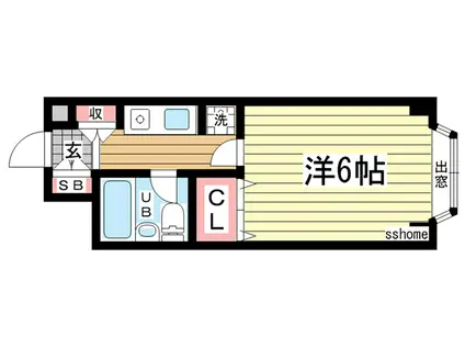 MAYA桜ビレッジ(1K/2階)の間取り写真