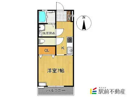 PACIFIC OCEAN(1K/2階)の間取り写真